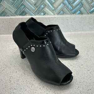 Brighton Vixon Leather Open Toe Heel